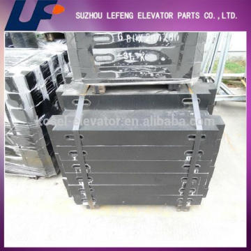 iron cast elevator counter weight/elevator balance weight